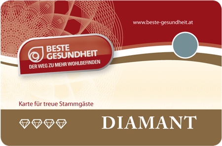 Beste Gesundheit Stammgastkarte "Diamant"